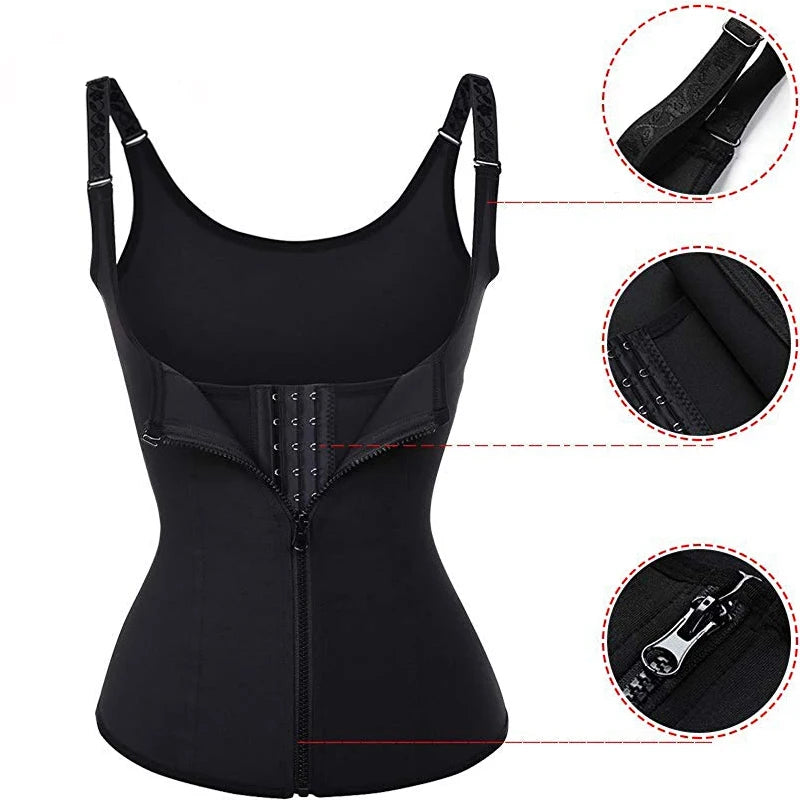 Sweat Waist Trainer Vest Slimming Corsets for Weight Loss Body Shaper Sauna Suits Compression Tank Tops Belly Girdles Shapewear