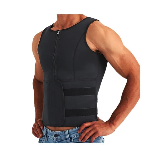 Men Body Shaper Waist Trainer Sauna Suit Sweat Vest Slimming Underwear Weight Loss Shirt Fat Burner Workout Tank Tops Shapewear