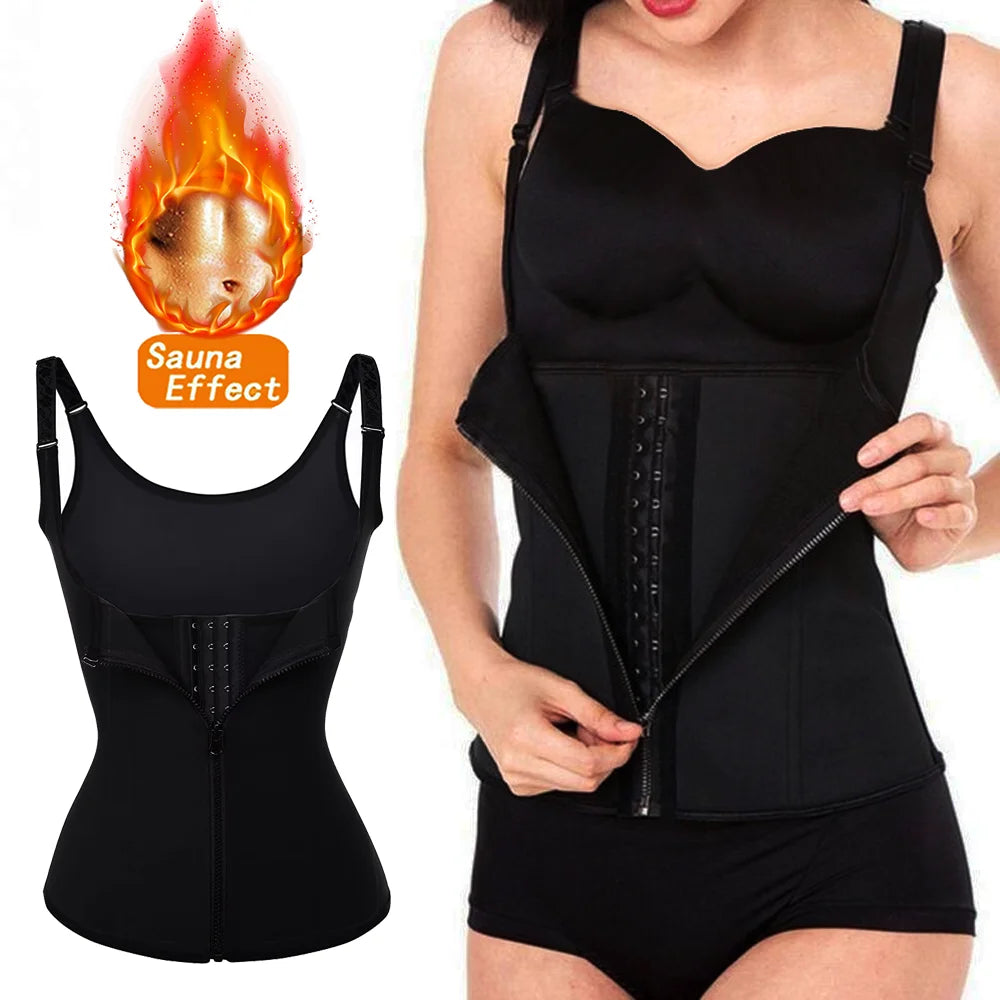 Sweat Waist Trainer Vest Slimming Corsets for Weight Loss Body Shaper Sauna Suits Compression Tank Tops Belly Girdles Shapewear