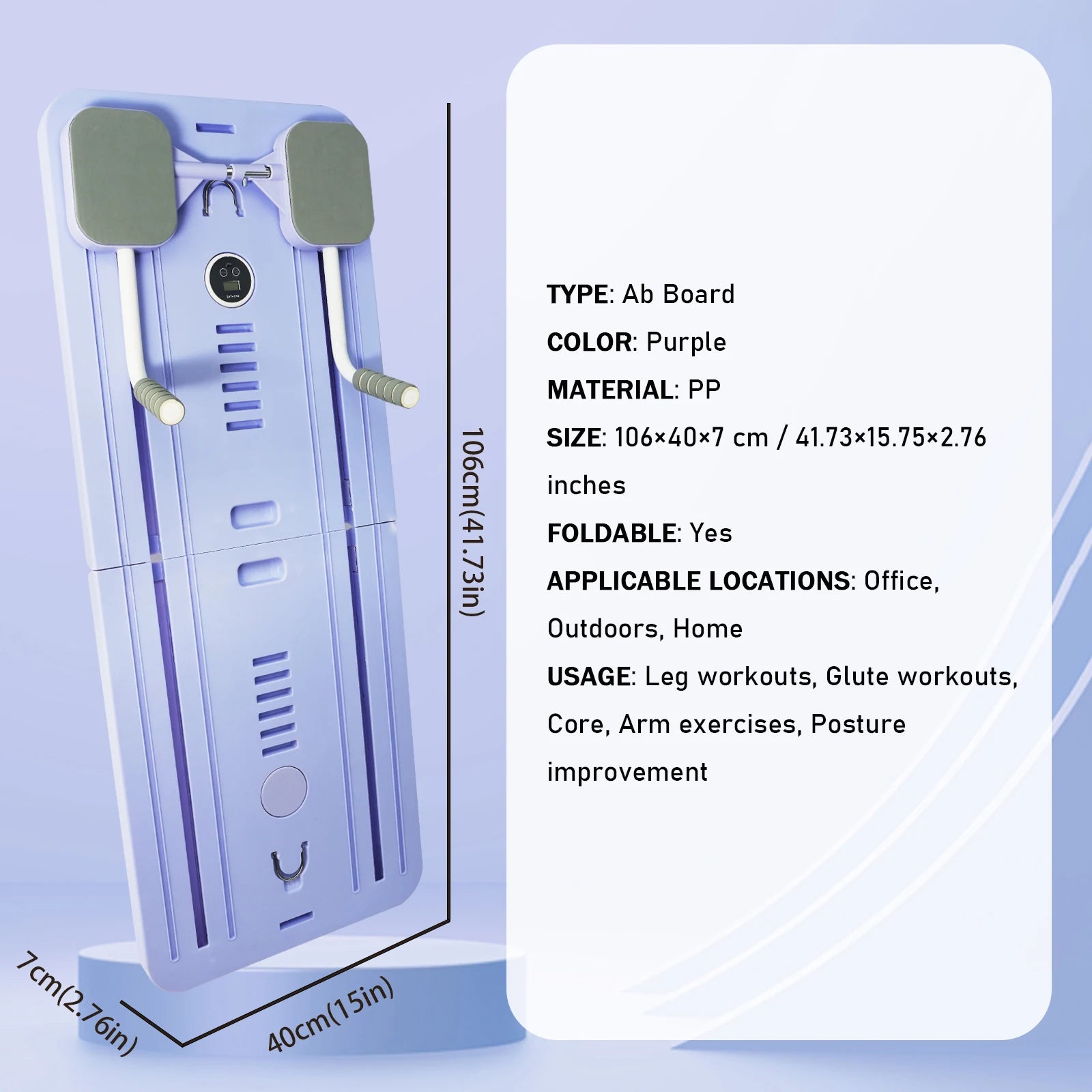 Pilates Board - Pilates Reformer Set, Multi-Purpose Foldable Pilates , 5 in 1 Pilates Sliding Board (Black)