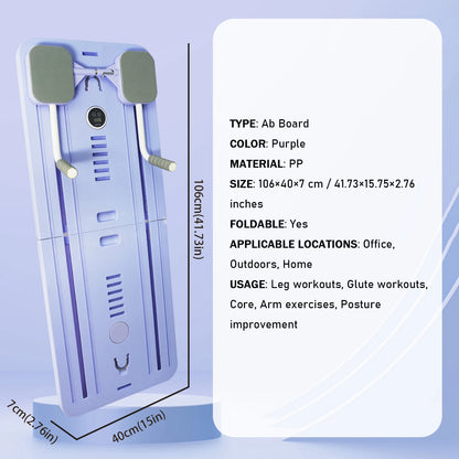 Pilates Board - Pilates Reformer Set, Multi-Purpose Foldable Pilates , 5 in 1 Pilates Sliding Board (Black)