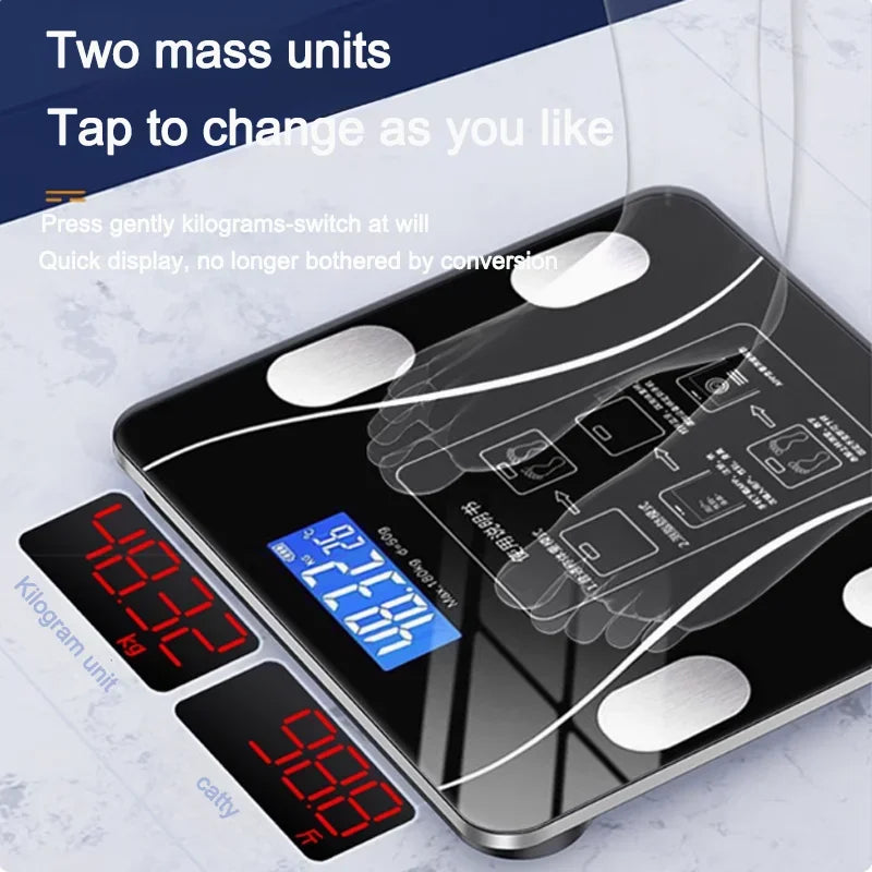 High-Precision Weight Scale for Weight Loss Can Be Connected to Mobile Phone Intelligent and Accurate Bluetooth Body Fat Scale