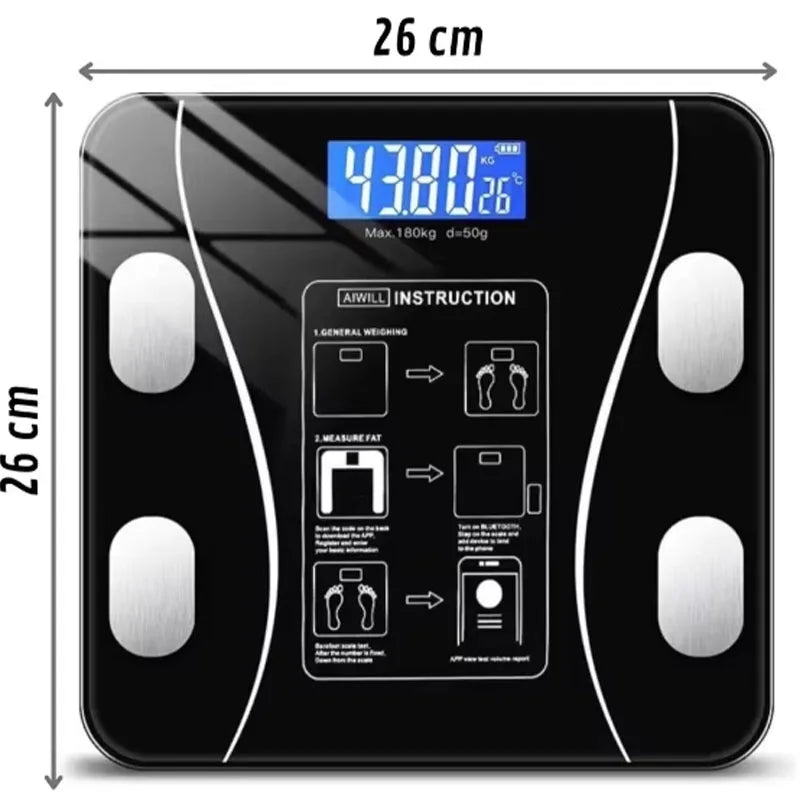 High-Precision Weight Scale for Weight Loss Can Be Connected to Mobile Phone Intelligent and Accurate Bluetooth Body Fat Scale