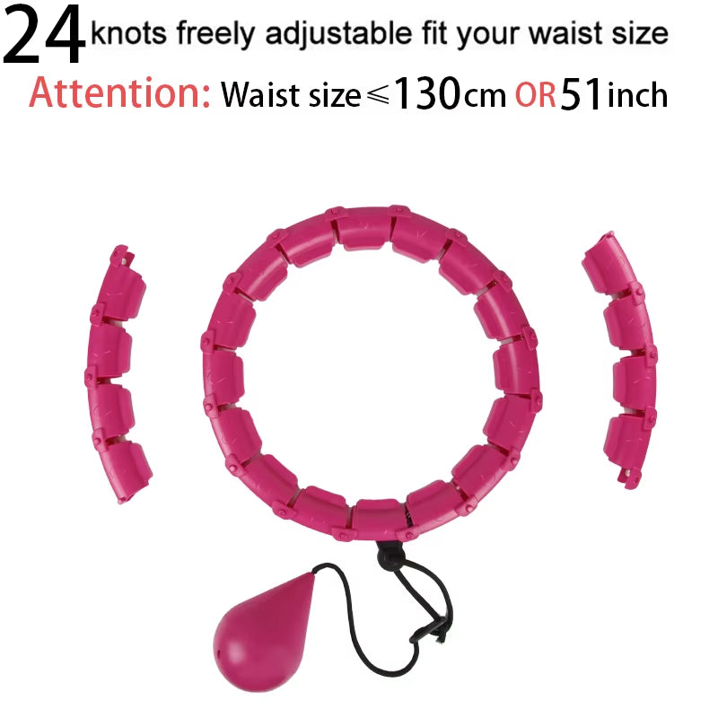 32/24/28 Section Adjustable Sport Hoops Abdominal Waist Exercise Detachable Hoola Massage Fitness Hoop Training Weight Loss